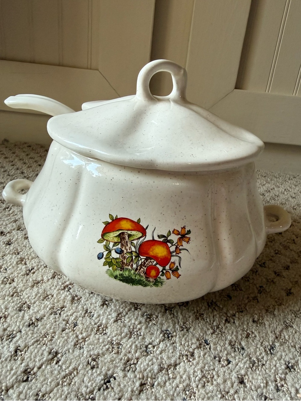 Vintage Spectrum Mushroom Themed Ceramic Soup Tureen